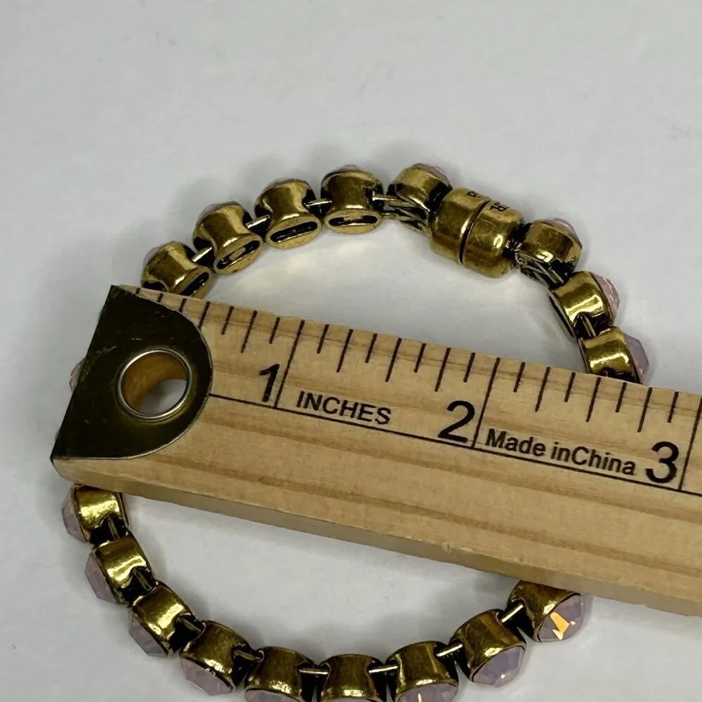 Plunder Broedrick Bracelet Gold Tone Pink Magnetic Bangle Jewelry Gift - Picture 5 of 6